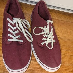 Men's Burgundy Canvas Sneakers
